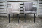 2 grijze eetkamertafel stoelen, Ophalen, Hout, Gebruikt, Twee