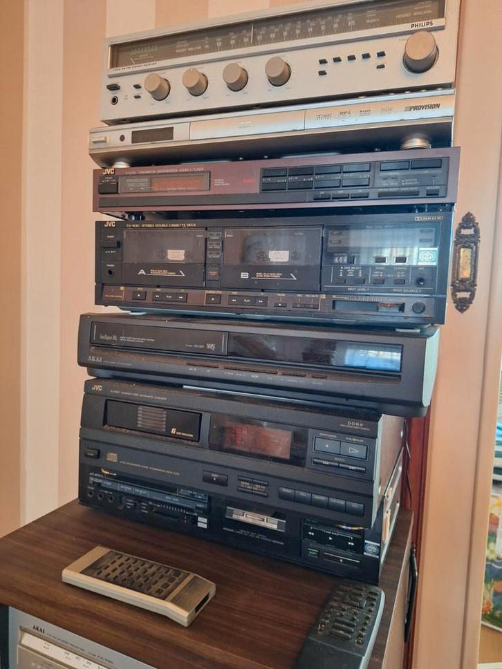 JVC, Akai & Philips Cassettedeck multi cd speler videorecord, Audio, Tv en Foto, Stereo-sets, Gebruikt, Cassettedeck, JVC, Losse componenten