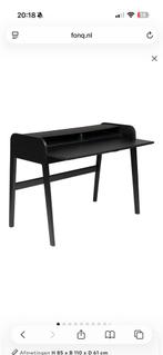 Zuiver Barbier Bureau - Zwart te koop, Huis en Inrichting, Bureaus, Ophalen of Verzenden, Zo goed als nieuw