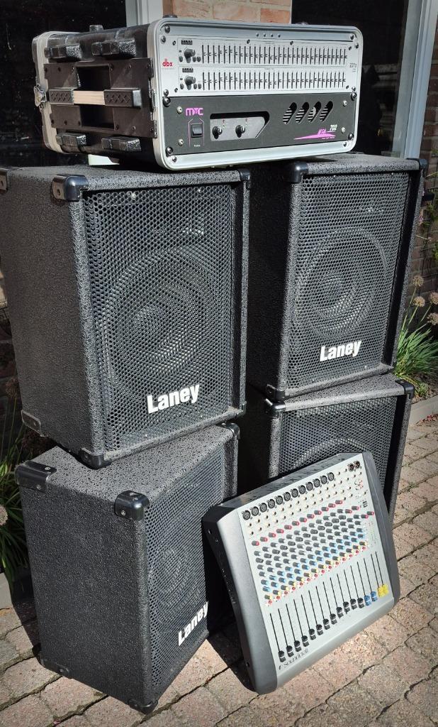 Te Koop; compacte, complete geluidsinstallatie, Audio, Tv en Foto, Professionele Audio-, Tv- en Video-apparatuur, Zo goed als nieuw