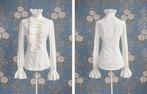 Witte victoriaanse dames blouse (gothic middeleeuws shirt), Verzenden, Nieuw, Bovenkleding