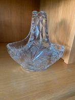 Kristallen mandje,  nieuw, gewerkt glas, Antiek en Kunst, Antiek | Glas en Kristal, Ophalen of Verzenden