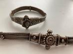 Antieke zilveren set Rajasthan ceintuur en armband, gekeurd, Sieraden, Tassen en Uiterlijk, Armbanden, Ophalen of Verzenden, Zo goed als nieuw