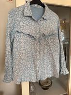 Lichtblauwe blouse met bloemenprint - Jubylee maat 42, Kleding | Dames, Blauw, Maat 42/44 (L), Ophalen of Verzenden, Zo goed als nieuw