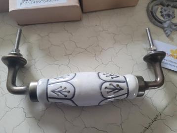 Nieuwe handvatten grepen porselein met koper p/st 7.50 beschikbaar voor biedingen