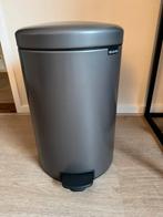 Brabantia NewIcon Prullenbak - 20 liter - Platinum, Huis en Inrichting, Ophalen, Zo goed als nieuw, Rvs, Minder dan 50 cm