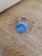 Tibetaans zilveren zegelring maat 19. Met Lapis Lazuli., Ophalen of Verzenden, Zilver, Ring, Met edelsteen
