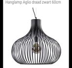 Zwart stalen hanglamp, Huis en Inrichting, Lampen | Hanglampen, Ophalen of Verzenden, Zo goed als nieuw, Minder dan 50 cm