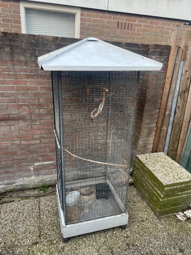 Vogelkooi/rekken tekoop., Dieren en Toebehoren, Vogels | Hokken en Kooien, Zo goed als nieuw, Volière, Aluminium, Ophalen