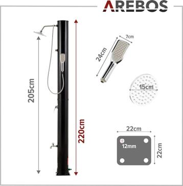Nieuw Arebos buitendouche zwart 40 ltr beschikbaar voor biedingen