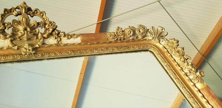Zeer grote antieke Louis Philippe..(2.60 mtr.hoog.), Antiek en Kunst, Antiek | Spiegels, Minder dan 50 cm, Rechthoekig, Ophalen of Verzenden