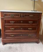 Mahonie gefineerde commode met marmer, Huis en Inrichting, Kasten | Ladekasten, Ophalen, Zo goed als nieuw, 25 tot 50 cm, Minder dan 100 cm