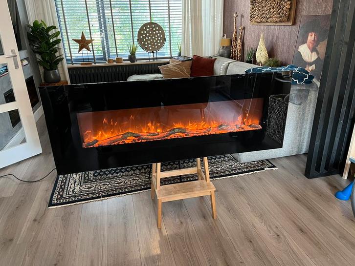 Sfeerhaard Vancouver – 152 cm – elektrische wandhaard LED, Huis en Inrichting, Haarden, Zo goed als nieuw, Elektrische haard, Ophalen