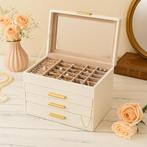 Sieradendoos - Sieraden Organizer - 15,3x25,1x21,5, Ophalen, Softcase, Wit, Nieuw