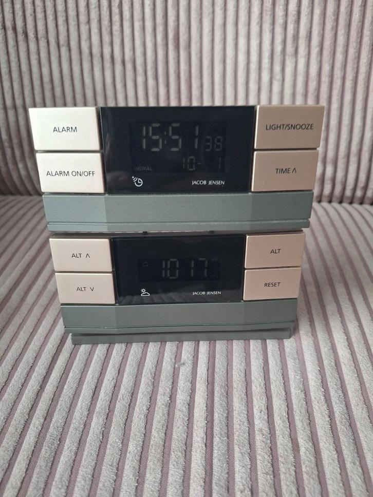 Jacob Jensen klok /wekker en barometer op standaard., Huis en Inrichting, Woonaccessoires | Klokken, Ophalen of Verzenden