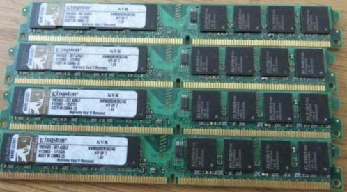 4 gb kit (4x 1gb) Kingston ddr2 pc desktop geheugen: wegens, Computers en Software, RAM geheugen, Gebruikt, Desktop, DDR2, Ophalen