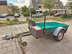 Aanhangwagen / aanhanger met disselbak, net en reservewiel, Ophalen of Verzenden