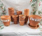 Terracotta potten, Tuin en Terras, Bloempotten, Ophalen, Gebruikt, Rond, Minder dan 25 cm