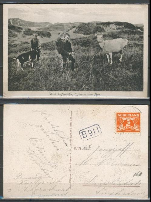 Egmond aan Zee 1928 Duin Tafreeltje Ansichtkaart 1080 jdu  V, Verzamelen, Ansichtkaarten | Nederland, Gelopen, Noord-Holland, 1920 tot 1940