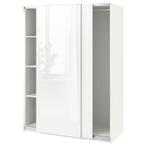 Pax kledingkast ikea hoogglans schuifdeuren, Huis en Inrichting, Kasten | Kledingkasten, Ophalen, Zo goed als nieuw, 50 tot 75 cm