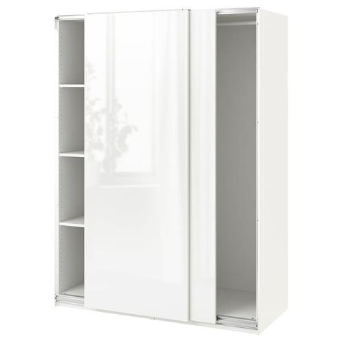 Pax kledingkast ikea hoogglans schuifdeuren, Huis en Inrichting, Kasten | Kledingkasten, Zo goed als nieuw, 200 cm of meer, 50 tot 75 cm