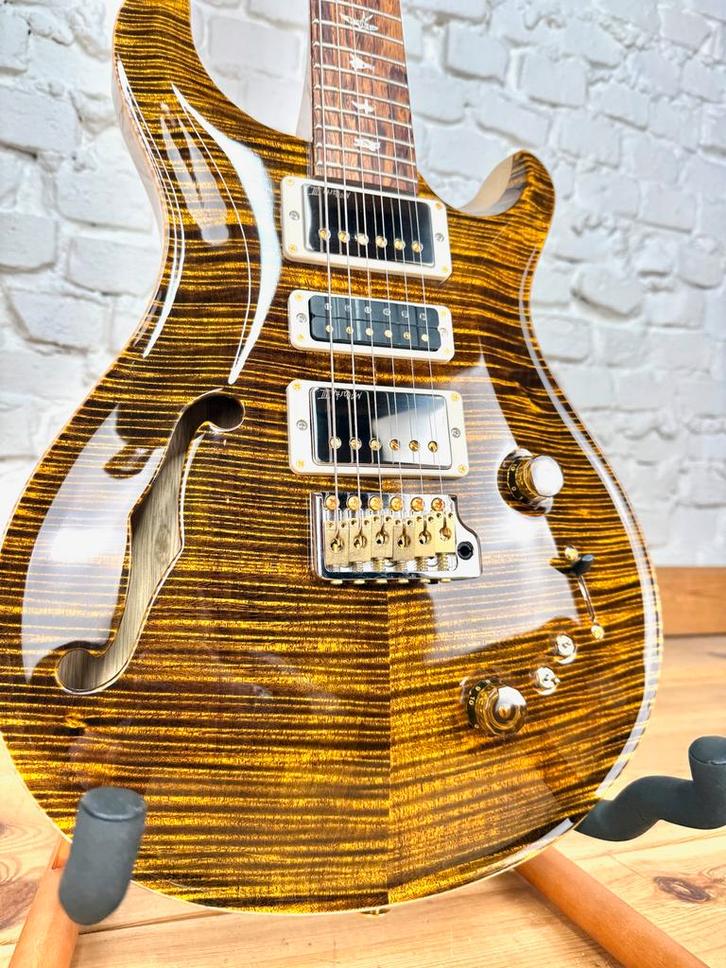 PRS 40th Anniversary Semi-Hollow - Yellow Tiger, Muziek en Instrumenten, Snaarinstrumenten | Gitaren | Elektrisch, Nieuw, Semi-solid body