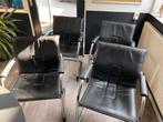 4x lederen vergaderstoelen Ahrend, Ophalen, Gebruikt, Zwart, Bureaustoel