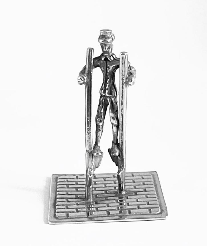 Zilveren miniatuur steltloper ⭐, Antiek en Kunst, Antiek | Goud en Zilver, Zilver, Verzenden