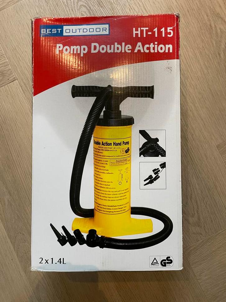 Handpomp - Dubbelwerkend - Ideaal voor Camping, Caravans en Kamperen, Luchtpompen, Nieuw, Handmatig, Ophalen