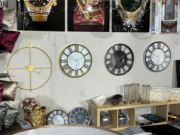 WANDKLOK ERIC KUSTER STIJL CHROME ZWART GOUD WIT ERIC KUSTER, Huis en Inrichting, Woonaccessoires | Klokken, Nieuw, Wandklok, Ophalen