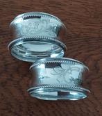 2 Antieke zilveren servetringen, Antiek en Kunst, Antiek | Goud en Zilver, Ophalen of Verzenden