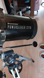 Celestron PowerSeeker 127EQ Telescoop, Audio, Tv en Foto, Optische apparatuur | Telescopen, Ophalen, Gebruikt, 80 tot 200 mm, Met statief