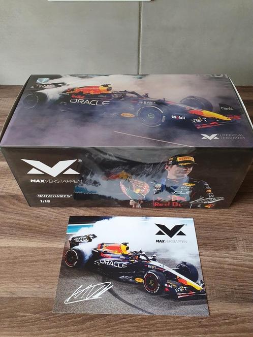 Max verstappen RB18 winnaar abu dhabi 2022 schaal 1/18, Verzamelen, Automerken, Motoren en Formule 1, Nieuw, Formule 1, Verzenden