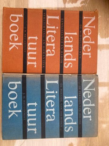 2x Nederlands Literatuur Boek - J.M. Meulenhoff beschikbaar voor biedingen