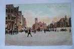 amsterdam beurs damrak  in kleur zeer mooi gelopen 1910, Verzenden, Voor 1920, Gelopen, Noord-Holland