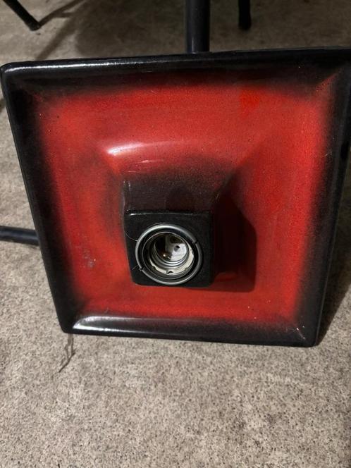 Lampenkap vintage, Huis en Inrichting, Lampen | Lampenkappen, Gebruikt, Rond, Zwart, Rood, Overige kleuren, Ophalen