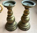 Twee zware messing kandelaars / lampen, Ophalen of Verzenden, Koper of Brons