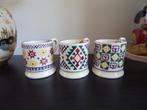 Emma Bridgewater set van 3 Quilt mugs uit 2000 nieuw!, Nieuw, Ophalen of Verzenden, Overige stijlen, Kop(pen) en/of Schotel(s)