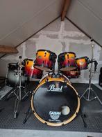 Pearl Export ELX 7-delig drumstel, 5 drumtassen en clamps, Ophalen, Gebruikt, Pearl