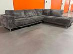 🚚GRATIS LEVERING ✅Mooie grijze ribstof hoekbank zeer netjes, Huis en Inrichting, Banken | Bankstellen, Ophalen, The best sofa