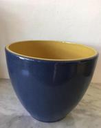 vintage blauwe geglazuurde bloempotten diverse jaren ‘50 pot, Rond, Binnen, Ophalen of Verzenden, Zo goed als nieuw