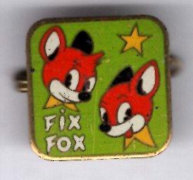 FIX & FOX groen email op koper stripfiguur broche ( R_135 ), Verzamelen, Speldjes, Pins en Buttons, Zo goed als nieuw, Speldje of Pin