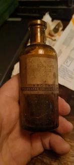 Bruin glas apothekers flesje antiek, Ophalen of Verzenden