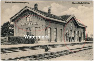 Ansichtkaart Trein station Schalkwijk Haltestempel 1916 beschikbaar voor biedingen