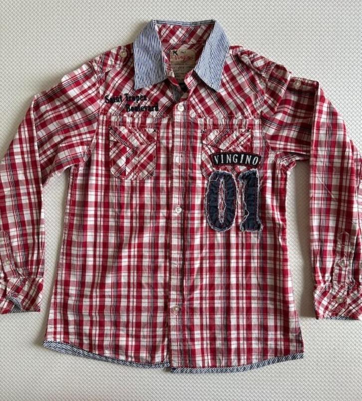 Overhemd Vingino Style Casper maat 140 NIEUW (Y574), Kinderen en Baby's, Kinderkleding | Maat 140, Nieuw, Jongen, Overhemd of Blouse