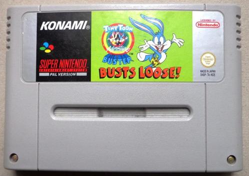 Tiny Toon Adventures Busts Loose voor de Super Nintendo, Spelcomputers en Games, Games | Nintendo Super NES, Gebruikt, Ophalen of Verzenden