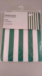 Groen-wit gestreept tafelkleed 140x250 cm, Ophalen of Verzenden, Nieuw, Rechthoek, Binnen
