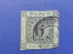 Postzegel OudDui 1853 Baden nr 7 Groenachtig 6 Kreuzer 11-07, Postzegels en Munten, Postzegels | Europa | Duitsland, Ophalen of Verzenden