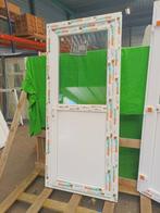 Kunststof Buitendeur 1/2glas  b90 x h204 cm Wit -2204-, Niet ingevuld, Kunststof, 80 tot 100 cm, Niet ingevuld