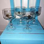 Irish Coffee glazen Douwe Egberts goud diamantvoet set van 4, Huis en Inrichting, Keuken | Servies, Ophalen, Glas of Glazen, Gebruikt